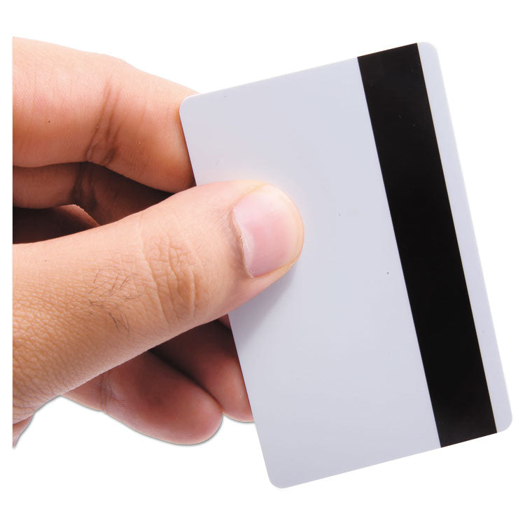 SICURIX® SICURIX Blank ID Card with Magnetic Strip, 2 1/8 x 3 3/8, White, 100/Pack (BAU80340) Pack of 100