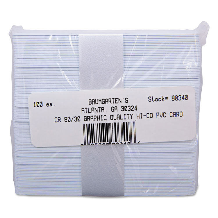 SICURIX® SICURIX Blank ID Card with Magnetic Strip, 2 1/8 x 3 3/8, White, 100/Pack (BAU80340) Pack of 100