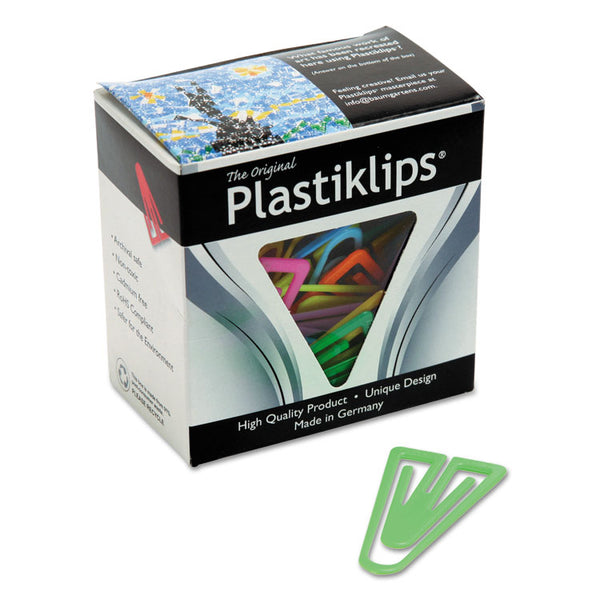 Baumgartens® Plastiklips Paper Clips, Extra Large, Smooth, Assorted Colors, 50/Box (BAULP1700) Box of 50