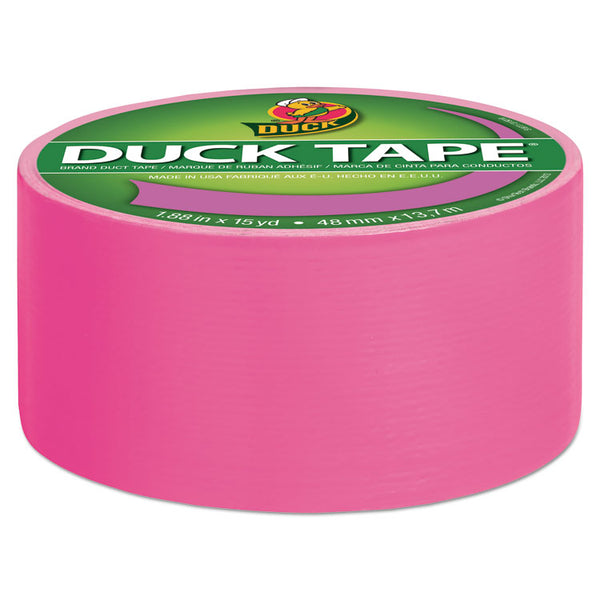 Duck® Colored Duct Tape, 3" Core, 1.88" x 15 yds, Neon Pink (DUC1265016) 1 Roll