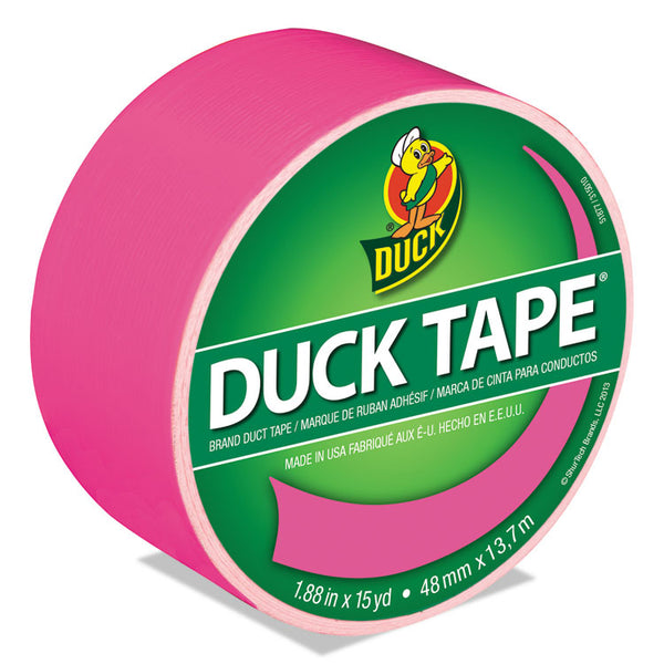 Duck® Colored Duct Tape, 3" Core, 1.88" x 15 yds, Neon Pink (DUC1265016) 1 Roll