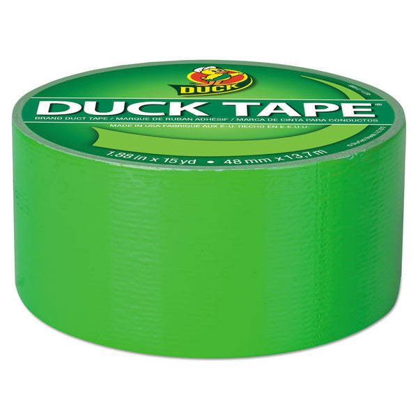Duck® Colored Duct Tape, 3" Core, 1.88" x 15 yds, Neon Green (DUC1265018) 1 Roll
