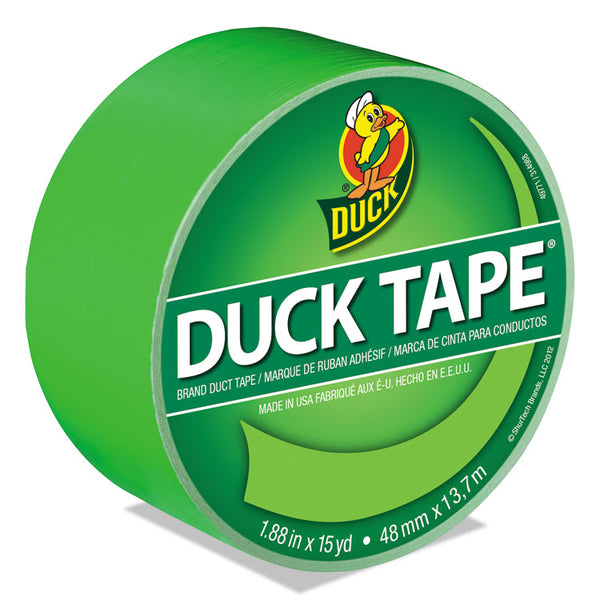 Duck® Colored Duct Tape, 3" Core, 1.88" x 15 yds, Neon Green (DUC1265018) 1 Roll