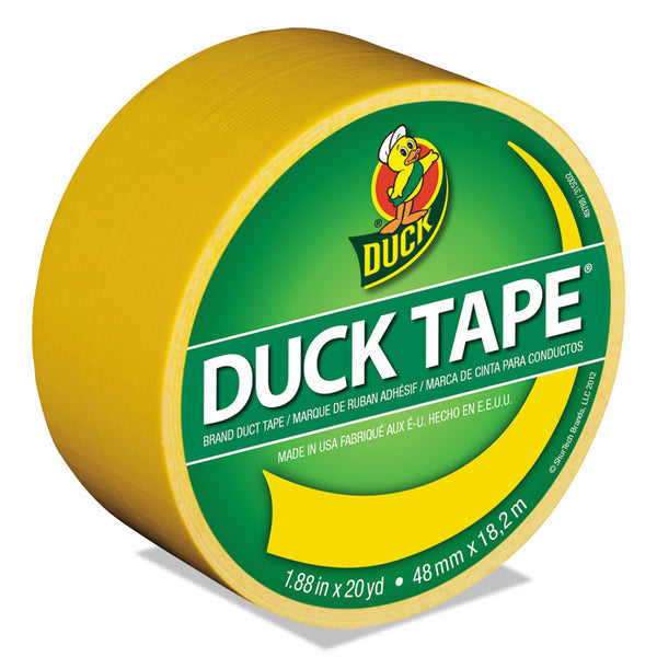 Duck® Colored Duct Tape, 3" Core, 1.88" x 20 yds, Yellow (DUC1304966) 1 Roll