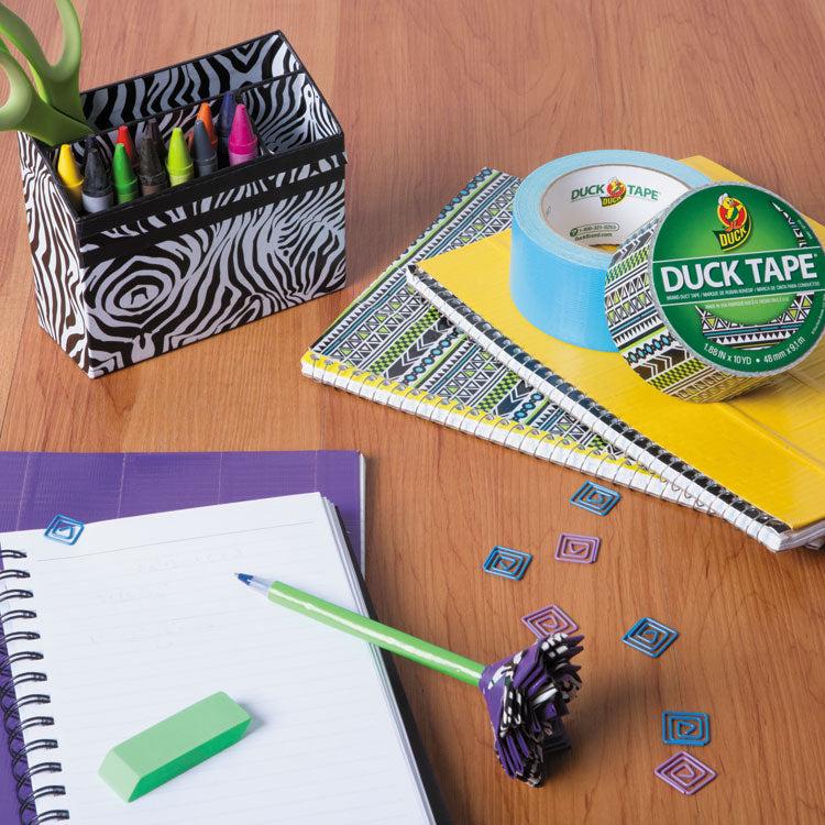 Duck® Colored Duct Tape, 3" Core, 1.88" x 10 yds, Black/White Zebra (DUC1398132) 1 Roll