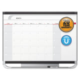 Quartet Prestige 2 Magnetic Total Erase Monthly Calendar, 48 x 36, Graphite Color Frame (QRTCP43P2) Each