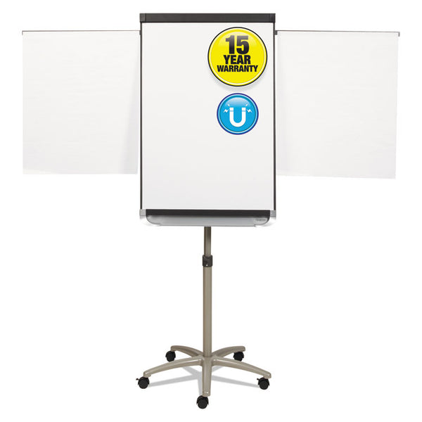 Quartet® Prestige 2 Mobile Presentation Easel, 3 ft x 2 ft, Silver/White (QRTECM32P2)