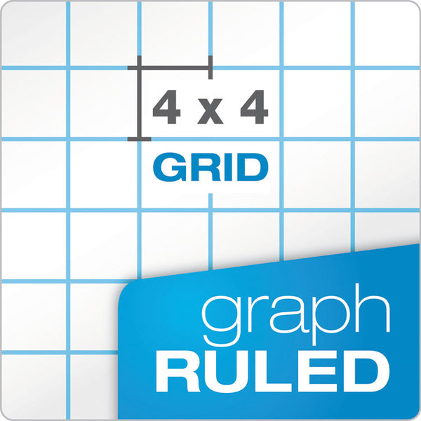 TOPS™ Cross Section Pads, Cross-Section Quadrille Rule (4 sq/in, 1 sq/in), 50 White 8.5 x 11 Sheets (TOP35041) Each