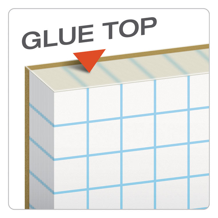 TOPS Cross Section Pads, Cross-Section Quadrille Rule (5 sq/in, 1 sq/in), 50 White 8.5 x 11 Sheets (TOP35051) Each