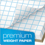 TOPS™ Cross Section Pads, Cross-Section Quadrille Rule (8 sq/in, 1 sq/in), 50 White 8.5 x 11 Sheets (TOP35081) Each