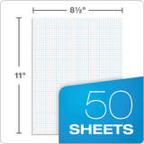 TOPS™ Cross Section Pads, Cross-Section Quadrille Rule (10 sq/in, 1 sq/in), 50 White 8.5 x 11 Sheets (TOP35101) Each