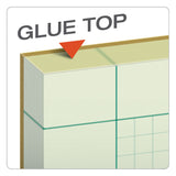 TOPS™ Engineering Computation Pads, Cross-Section Quad Rule (5 sq/in, 1 sq/in), Black/Green Cover, 100 Green-Tint 8.5 x 11 Sheets (TOP35510) Each