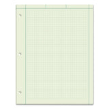 TOPS™ Engineering Computation Pads, Cross-Section Quadrille Rule (5 sq/in, 1 sq/in), Green Cover, 100 Green-Tint 8.5 x 11 Sheets (TOP35500) Each