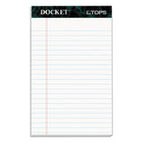 TOPS™ Docket Ruled Perforated Pads, Narrow Rule, 50 White 5 x 8 Sheets, 12/Pack (TOP63360) Pack of 12