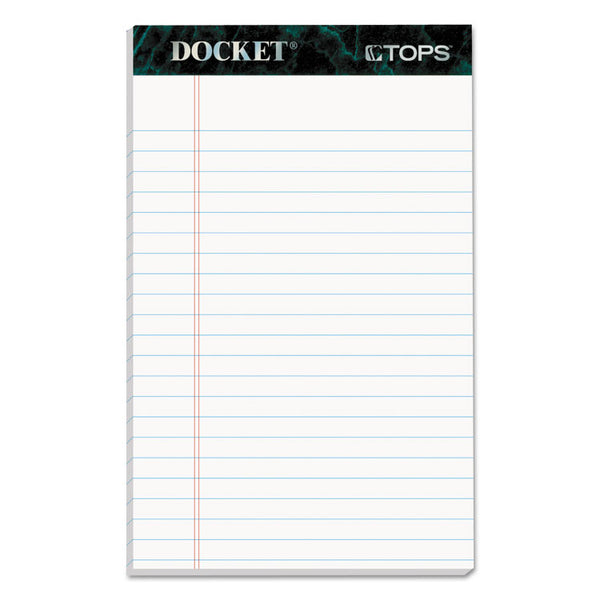 TOPS™ Docket Ruled Perforated Pads, Narrow Rule, 50 White 5 x 8 Sheets, 12/Pack (TOP63360)