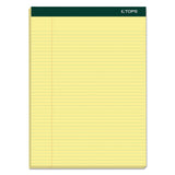 TOPS™ Double Docket Ruled Pads, Narrow Rule, 100 Canary-Yellow 8.5 x 11.75 Sheets, 6/Pack (TOP63376)