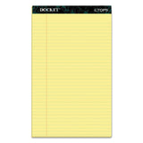 TOPS™ Docket Ruled Perforated Pads, Wide/Legal Rule, 50 Canary-Yellow 8.5 x 14 Sheets, 12/Pack (TOP63580) Pack of 12