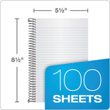 TOPS™ Color Notebooks, 1-Subject, Narrow Rule, Indigo Blue Cover, (100) 8.5 x 5.5 White Sheets (TOP73506) Each