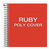 TOPS™ Color Notebooks, 1-Subject, Narrow Rule, Ruby Red Cover, (100) 8.5 x 5.5 White Sheets (TOP73505) Each