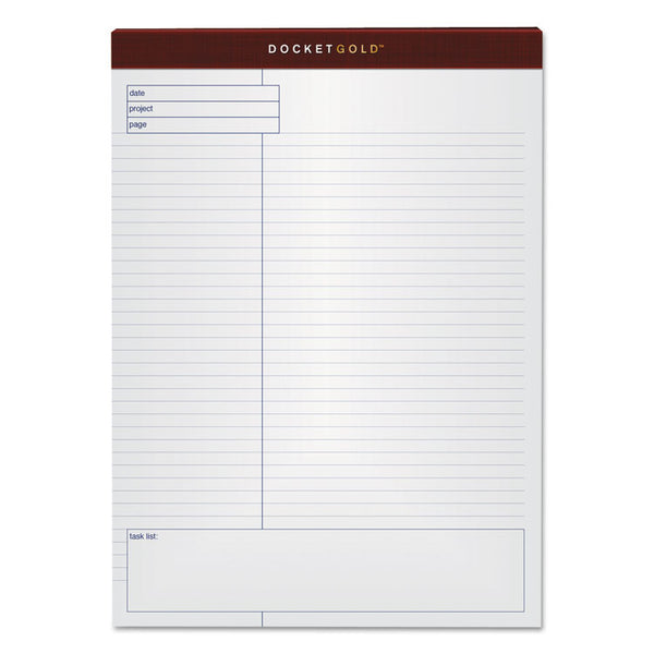 TOPS™ Docket Gold Planning Pads, Project-Management Format, Quadrille Rule (4 sq/in), 40 White 8.5 x 11.75 Sheets, 4/Pack (TOP77102)