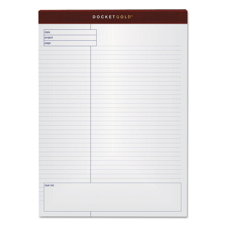 TOPS™ Docket Gold Planning Pads, Project-Management Format, Quadrille Rule (4 sq/in), 40 White 8.5 x 11.75 Sheets, 4/Pack (TOP77102) Pack of 4