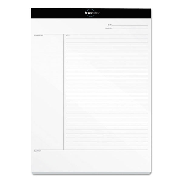 TOPS™ FocusNotes Legal Pad, Meeting-Minutes/Notes Format, 50 White 8.5 x 11.75 Sheets (TOP77103)
