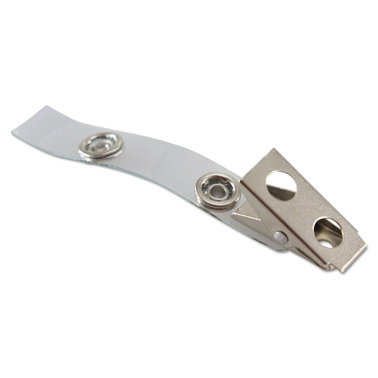 SICURIX® SICURIX ID Strap Clips, 0.38" x 2.75", Clear, 25/Pack (BAU68010) Pack of 25
