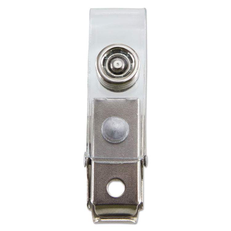 SICURIX® SICURIX ID Strap Clips, 0.38" x 2.75", Clear, 25/Pack (BAU68010) Pack of 25