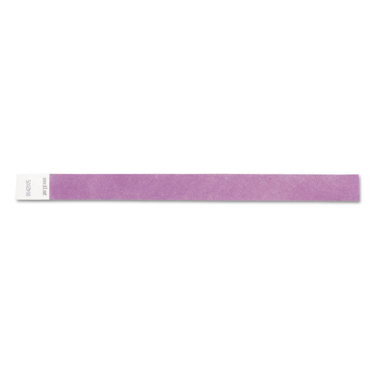 SICURIX® Security Wristbands, Sequentially Numbered, 10" x 0.75", Purple, 100/Pack (BAU85014) Pack of 100