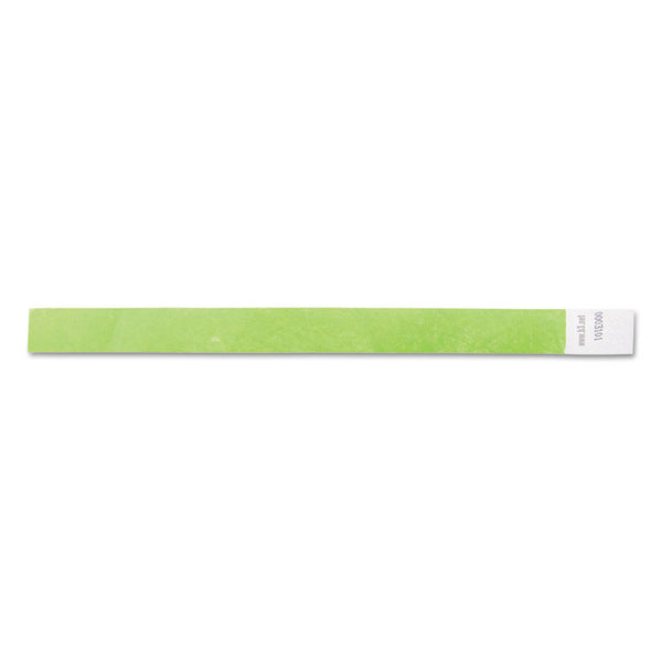 SICURIX® Security Wristbands, Sequentially Numbered, 10" x 0.75", Green, 100/Pack (BAU85060)