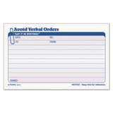 TOPS™ Avoid Verbal Orders Manifold Book, Two-Part Carbonless, 6.25 x 4.25, 50 Forms Total (TOP46373) Each