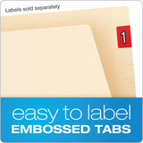 Pendaflex® Manila End Tab Expanding Fastener Folders, 2-Ply Tabs, 0.75" Expansion, 1 Fastener, Letter Size, Manila Exterior, 50/Box (PFXH10U1)