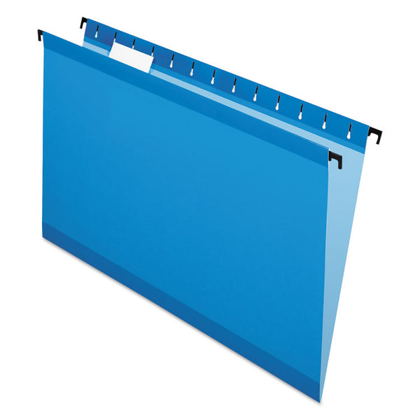 Pendaflex® SureHook Hanging Folders, Legal Size, 1/5-Cut Tabs, Blue, 20/Box (PFX615315BLU) Box of 20