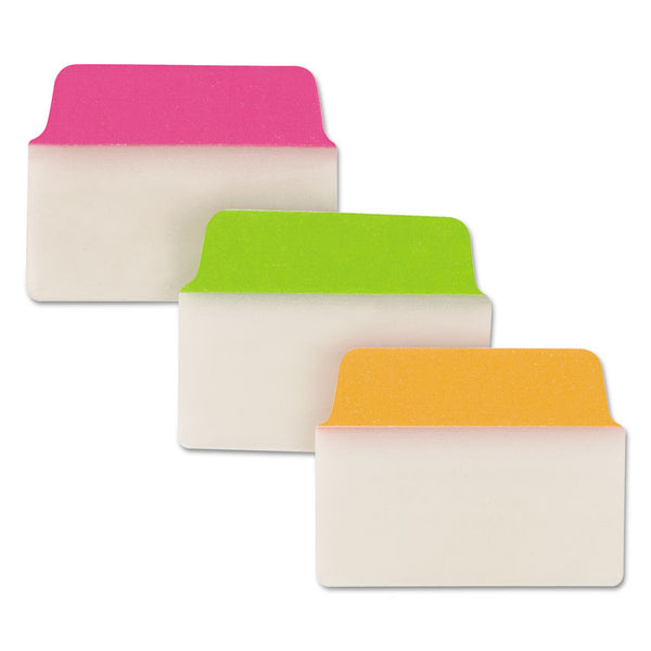 Avery® Ultra Tabs Repositionable Tabs, Standard: 2" x 1.5", 1/5-Cut, Assorted Neon Colors, 24/Pack (AVE74753)