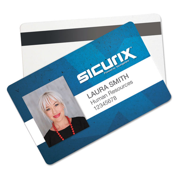 SICURIX® SICURIX Blank ID Card with Magnetic Strip, 2 1/8 x 3 3/8, White, 100/Pack (BAU80340)