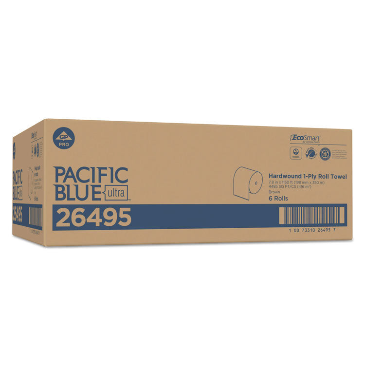 Georgia Pacific® Professional Pacific Blue Ultra Paper Towels, 1-Ply, 7.87" x 1,150 ft, Natural, 6 Rolls/Carton (GPC26495)