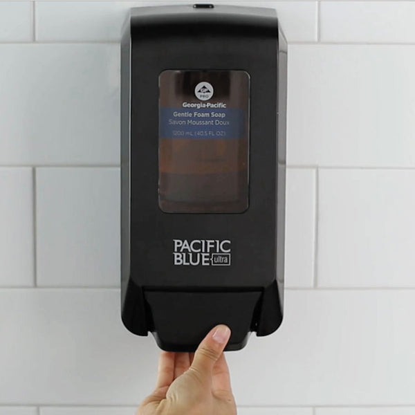 Georgia Pacific® Professional Pacific Blue Ultra Soap/Sanitizer Dispenser 1,200 mL Refill, 5.6 x 4.4 x 11.5, Black (GPC53057)