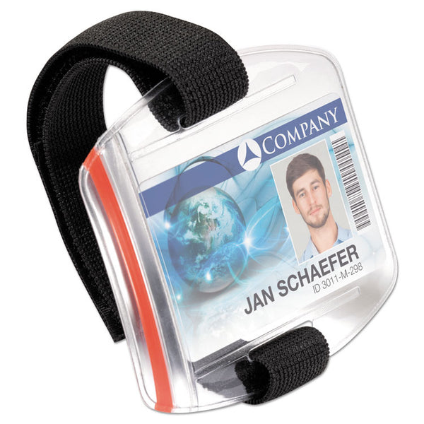 Durable® Card Holder Outdoor Secure, Vertical, 3.42" x 2.12", Clear, 10/Box (DBL841419)