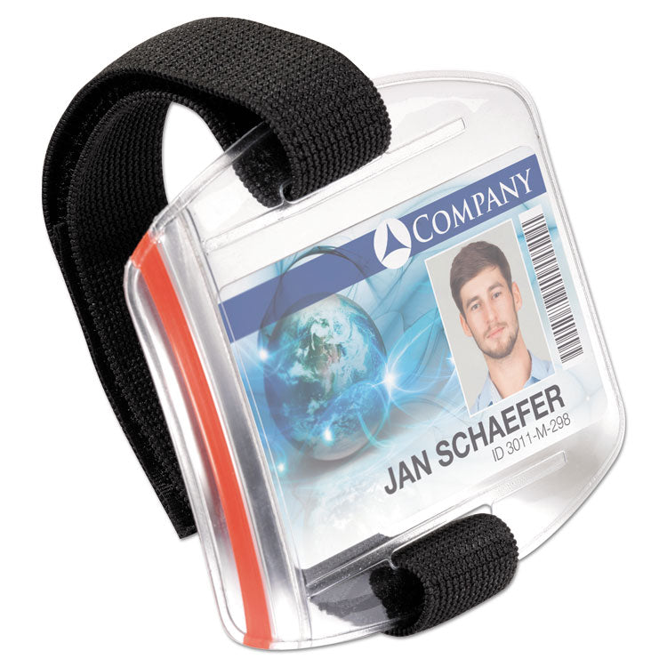 Durable® Card Holder Outdoor Secure, Vertical, 3.42" x 2.12", Clear, 10/Box (DBL841419) Box of 10