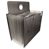 Pendaflex® Sliding Cover Expanding File, 4" Expansion, 13 Sections, Cord/Hook Closure, 1/6-Cut Tabs, Letter Size, Black (PFX02327) Each