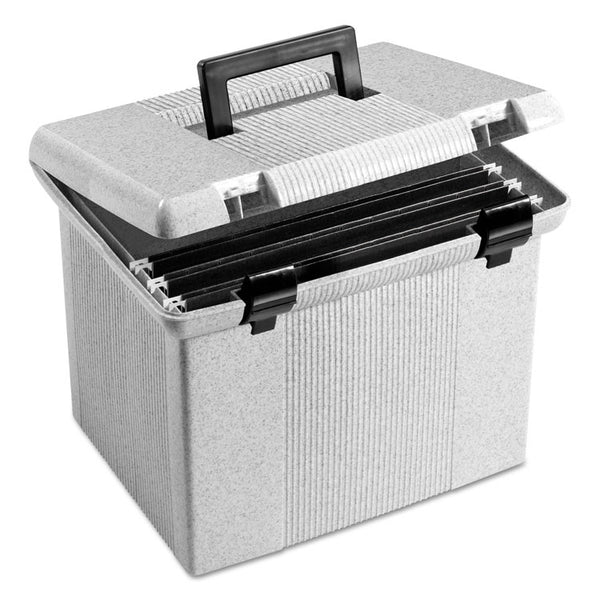 Pendaflex® Portable File Boxes, Letter Files, 13.88" x 14" x 11.13", Granite (PFX41747) Each