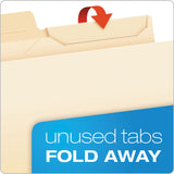 Pendaflex® Ready-Tab Reinforced File Folders, 1/3-Cut Tabs: Assorted, Letter Size, Manila, 50/Pack (PFX42336) Box of 50