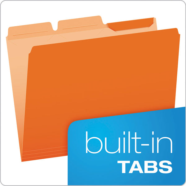 Pendaflex® Ready-Tab Reinforced File Folders, 1/3-Cut Tabs: Assorted, Letter Size, Assorted Colors, 50/Pack (PFX42338) Box of 50