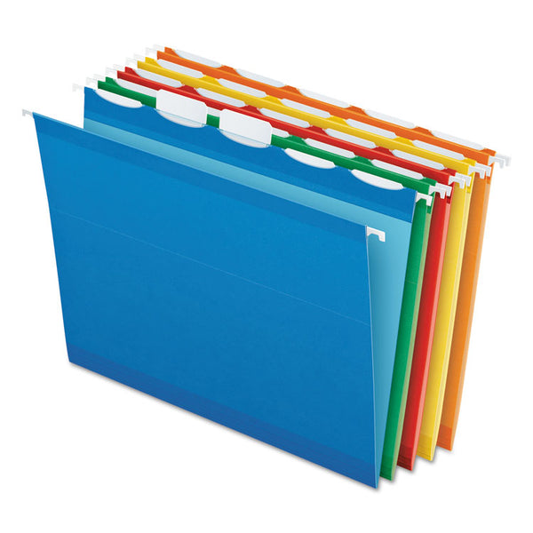 Pendaflex® Ready-Tab Colored Reinforced Hanging Folders, Letter Size, 1/5-Cut Tabs, Assorted Colors, 25/Box (PFX42592) Box of 25