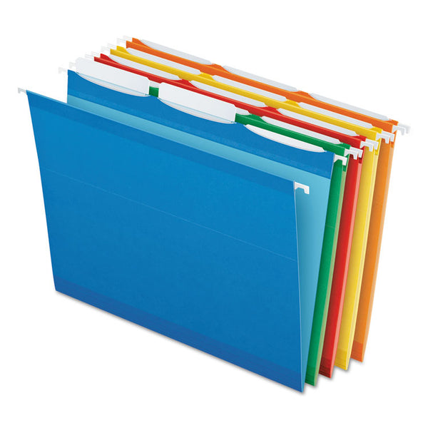 Pendaflex® Ready-Tab Colored Reinforced Hanging Folders, Letter Size, 1/3-Cut Tabs, Assorted Colors, 25/Box (PFX42621) Box of 25
