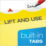 Pendaflex Ready-Tab Colored Reinforced Hanging Folders, Letter Size, 1/5-Cut Tab, Yellow, 25/Box (PFX42624) Box of 25