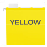 Pendaflex Ready-Tab Colored Reinforced Hanging Folders, Letter Size, 1/5-Cut Tab, Yellow, 25/Box (PFX42624) Box of 25
