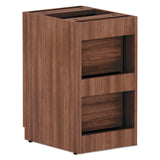 Alera® Alera Valencia Series Full Pedestal File, Left/Right, 2 Legal/Letter-Size File Drawers, Modern Walnut, 15.63" x 20.5" x 28.5" (ALEVA542822WA)