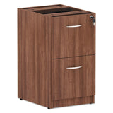 Alera® Alera Valencia Series Full Pedestal File, Left/Right, 2 Legal/Letter-Size File Drawers, Modern Walnut, 15.63" x 20.5" x 28.5" (ALEVA542822WA)