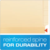 Pendaflex® Manila Laminated Spine Shelf File Folders, Straight Tabs, Letter Size, Manila, 100/Box (PFX11035) Box of 100